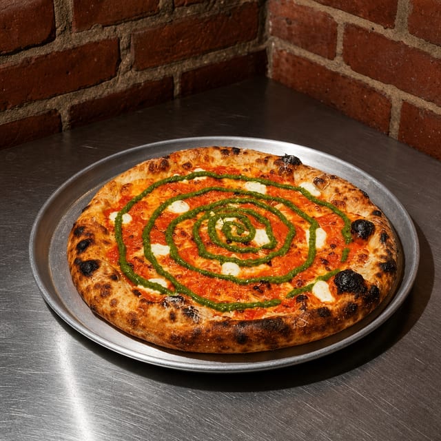 Small Vodka Pesto Pie.