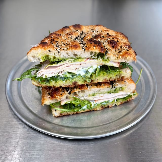 Turkey Pesto Half Sandwich.